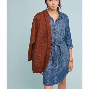NWT Cloth & Stone printed chambray dress